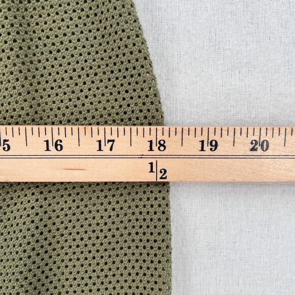 ENZA COSTA Open Knit Midi Skirt Women Medium Green High Rise Stretch Layering - Picture 14 of 16